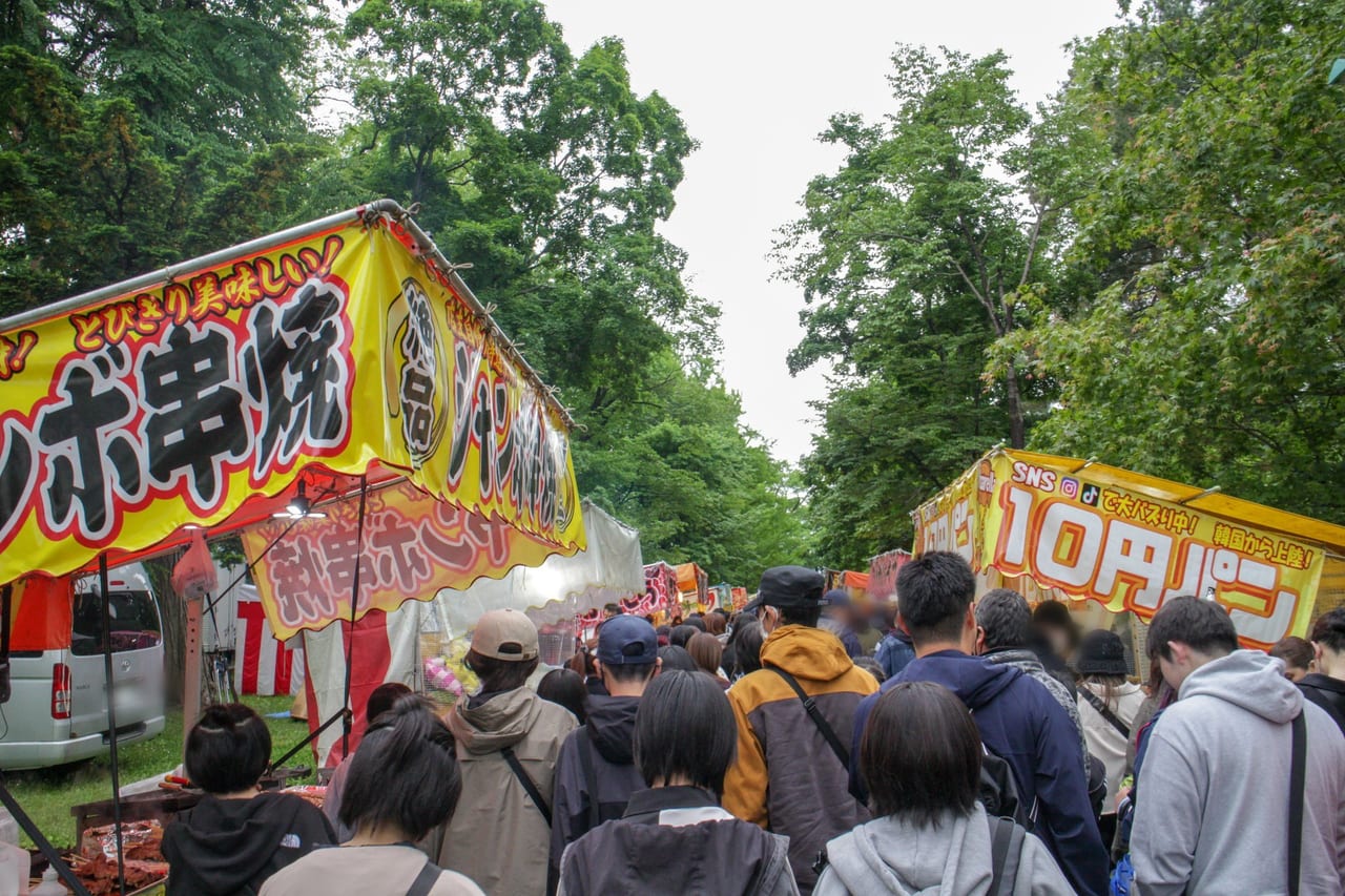 北海道護国神社祭、常盤公園光景