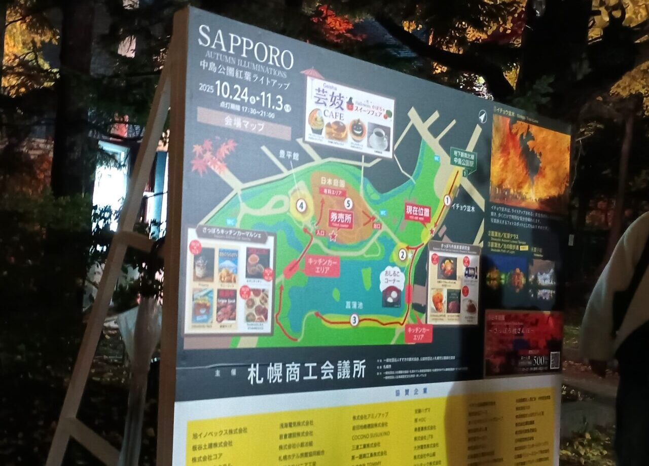 中島公園ライトアップ1