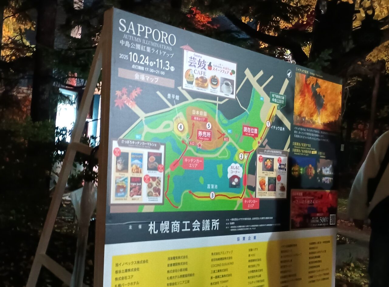 中島公園ライトアップ1